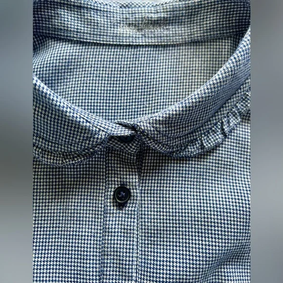 van Laack Germany Navy/White Button-Up Shirt w. Ruffled Edge. - Picture 8 of 15